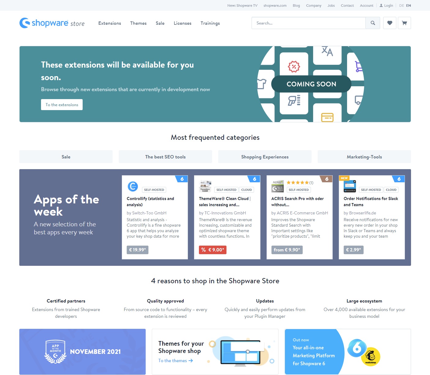Shopware 6 App Store