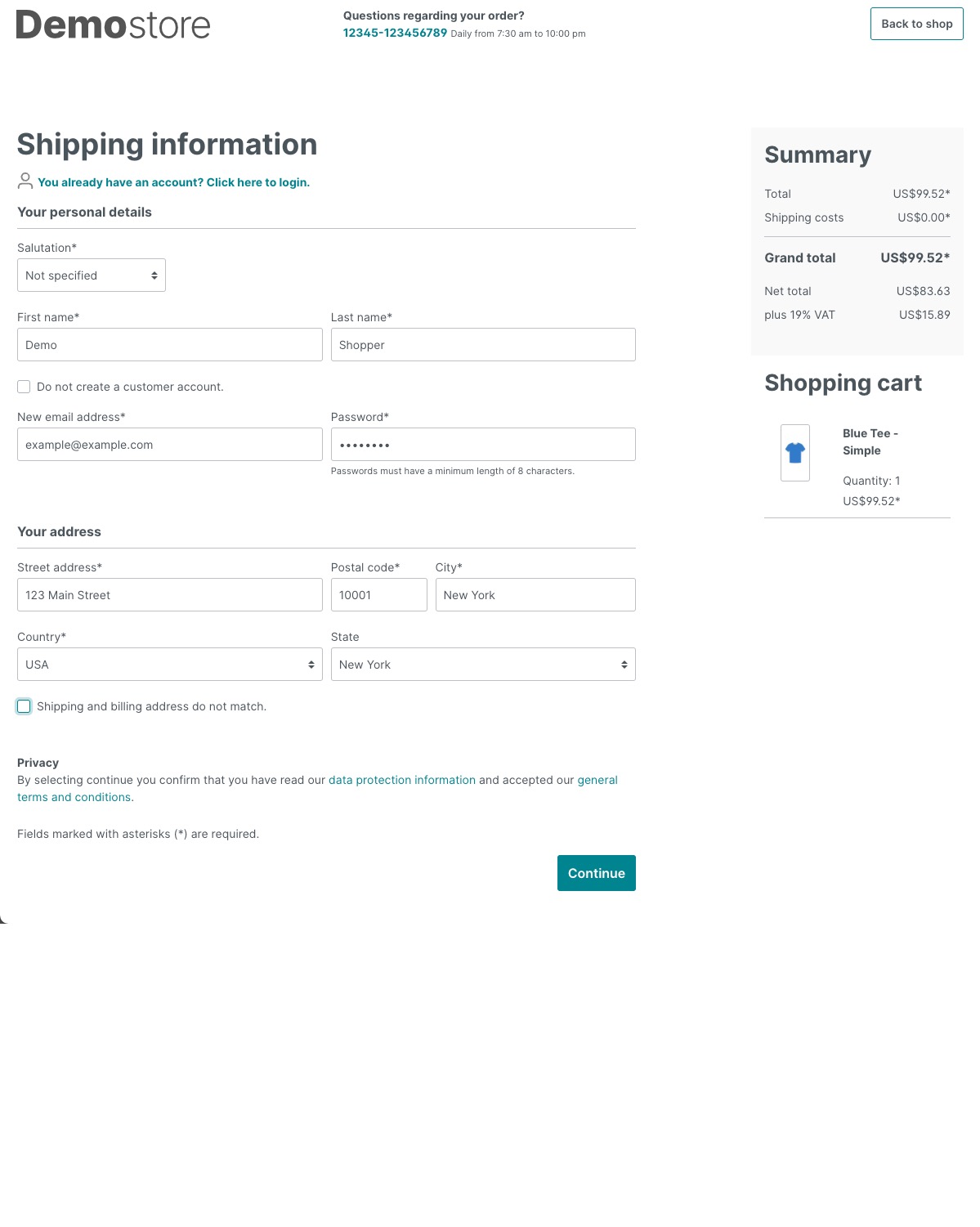 Shipping Information